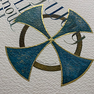 When Peace Like A River calligraphy print detail
